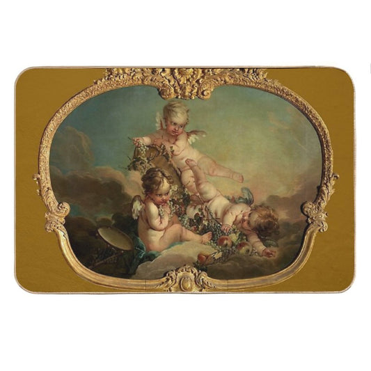 François Boucher Allegory of Autumn Bath Mat