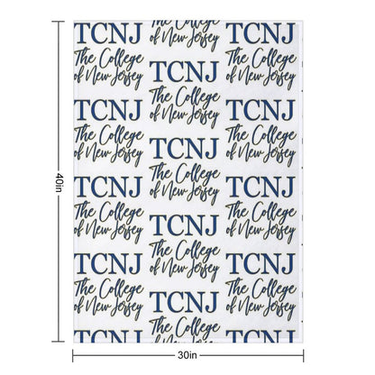 TCNJ The College of NJ Script Logo Throw Blanket