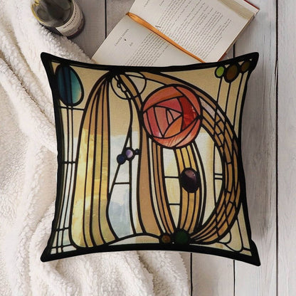 MacIntosh Rose Linen Throw Pillow Cover