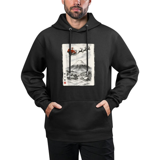 Santa Japanese Art Men Women Kids Funny Ugly Christmas Casual Wear Hoodie