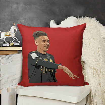 Jamal Musiala Linen Throw Pillow Cover