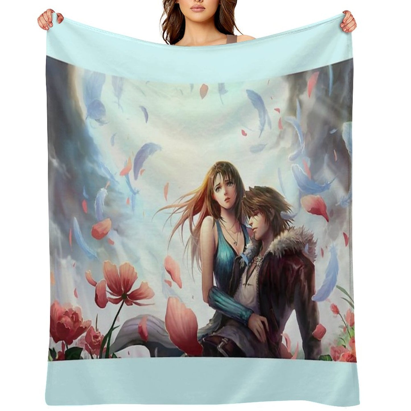 Squall Leonhart & Rinoa Heartilly Throw Blanket