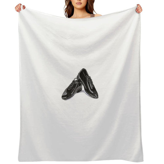 BLACK SHOE Throw Blanket