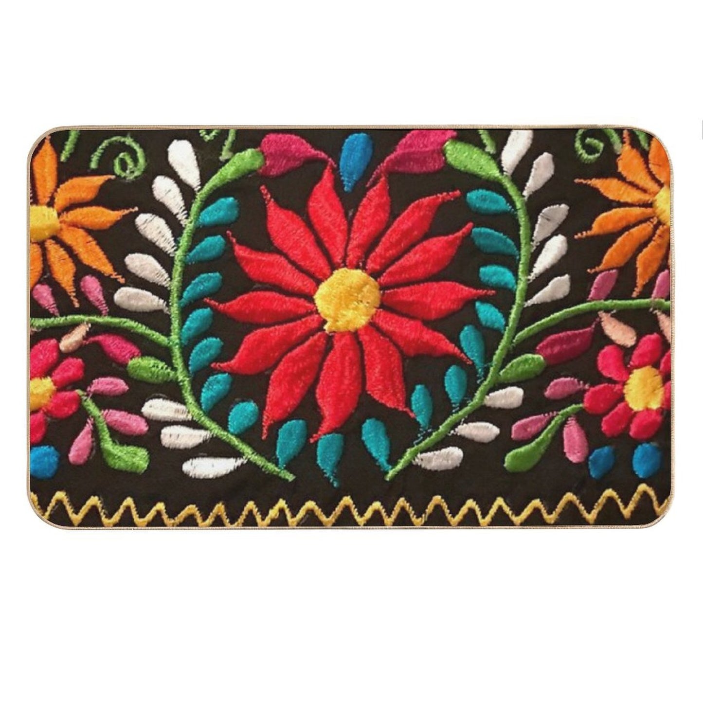 Spanish Flowers Bath Mat