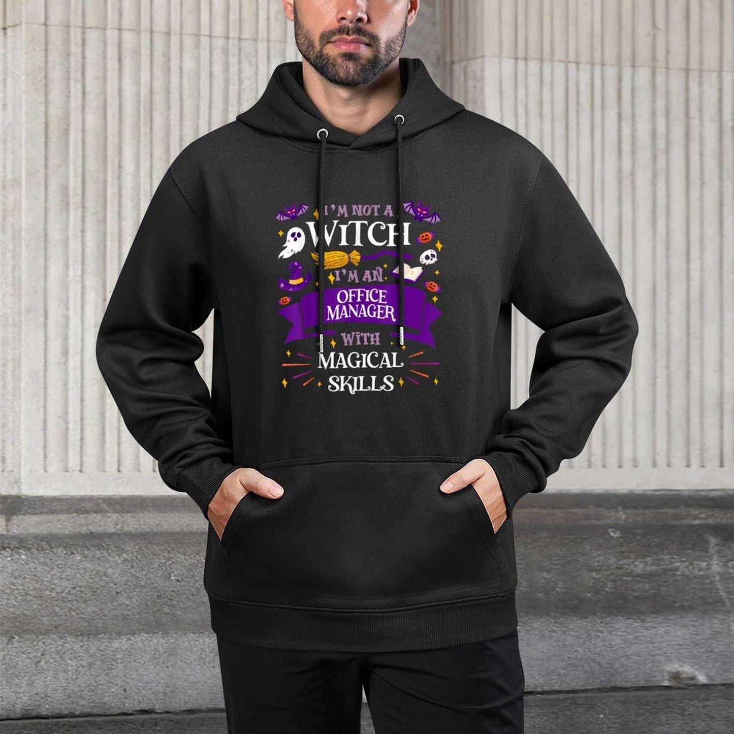 Aint A Witch - Office Manager With Magical Skills Halloween Moisture-Wicking Hoodie