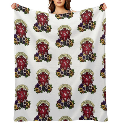Dice Capricorn Throw Blanket