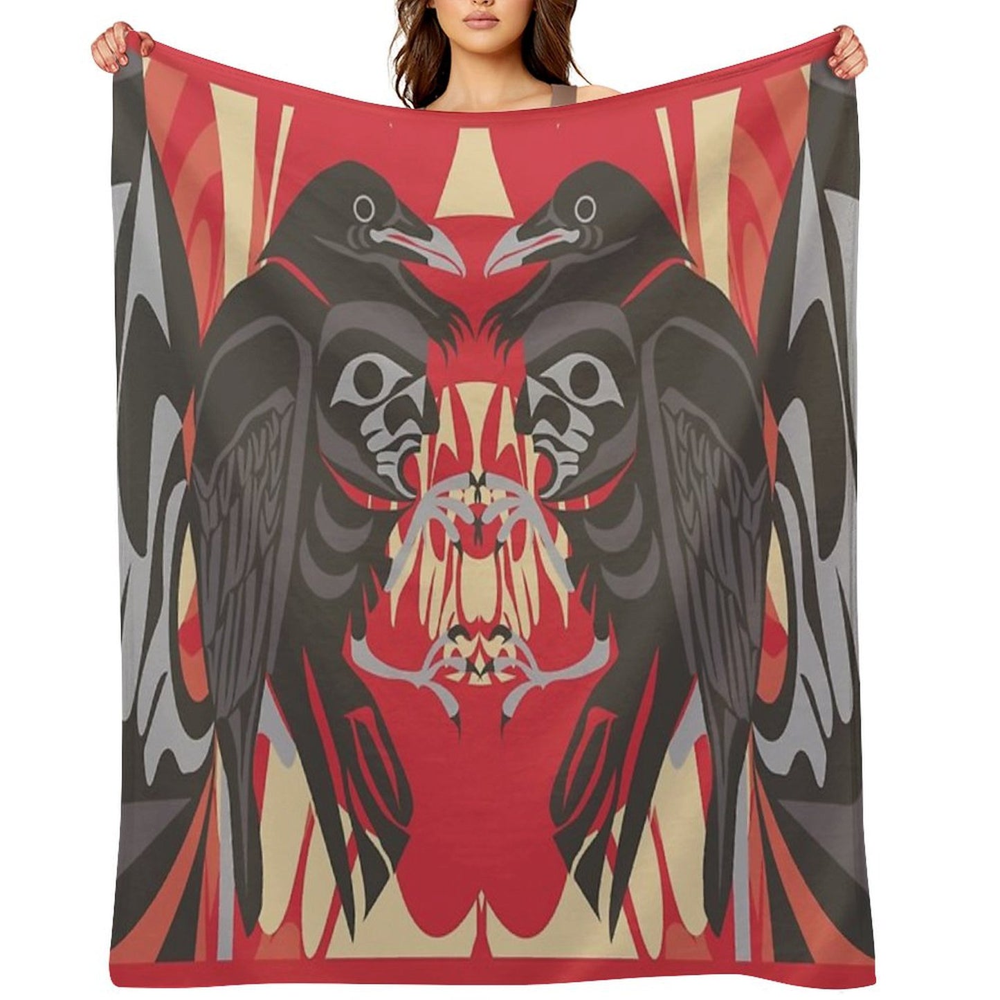 Raven Vision Throw Blanket