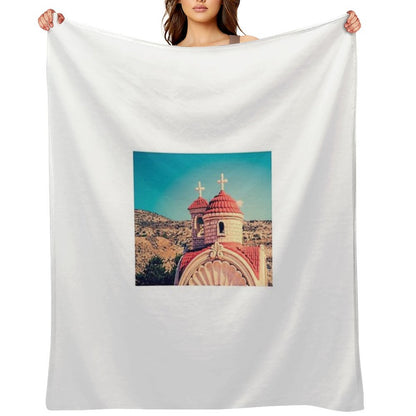 Roadside Shrine, Cyprus Throw Blanket