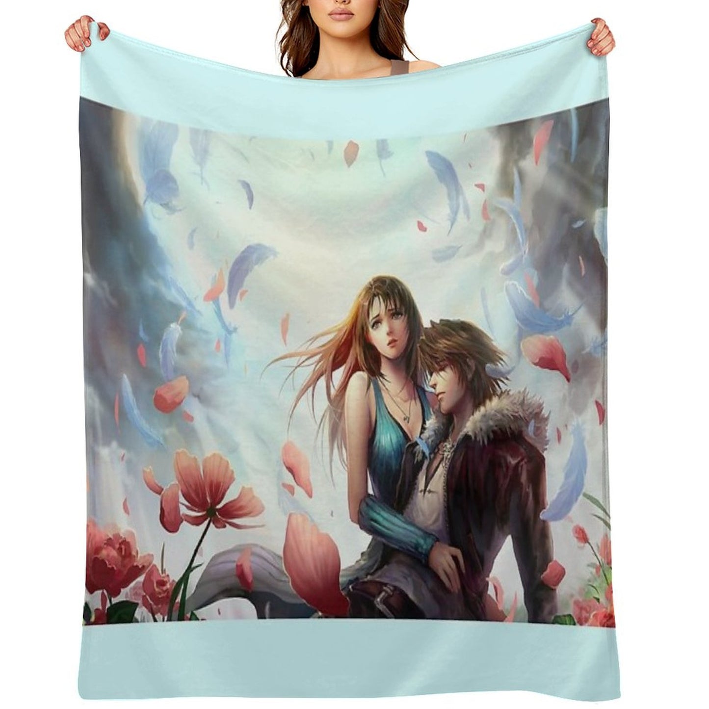 Squall Leonhart & Rinoa Heartilly Throw Blanket