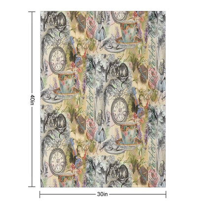 Cheshire Cat Alice in Wonderland Throw Blanket