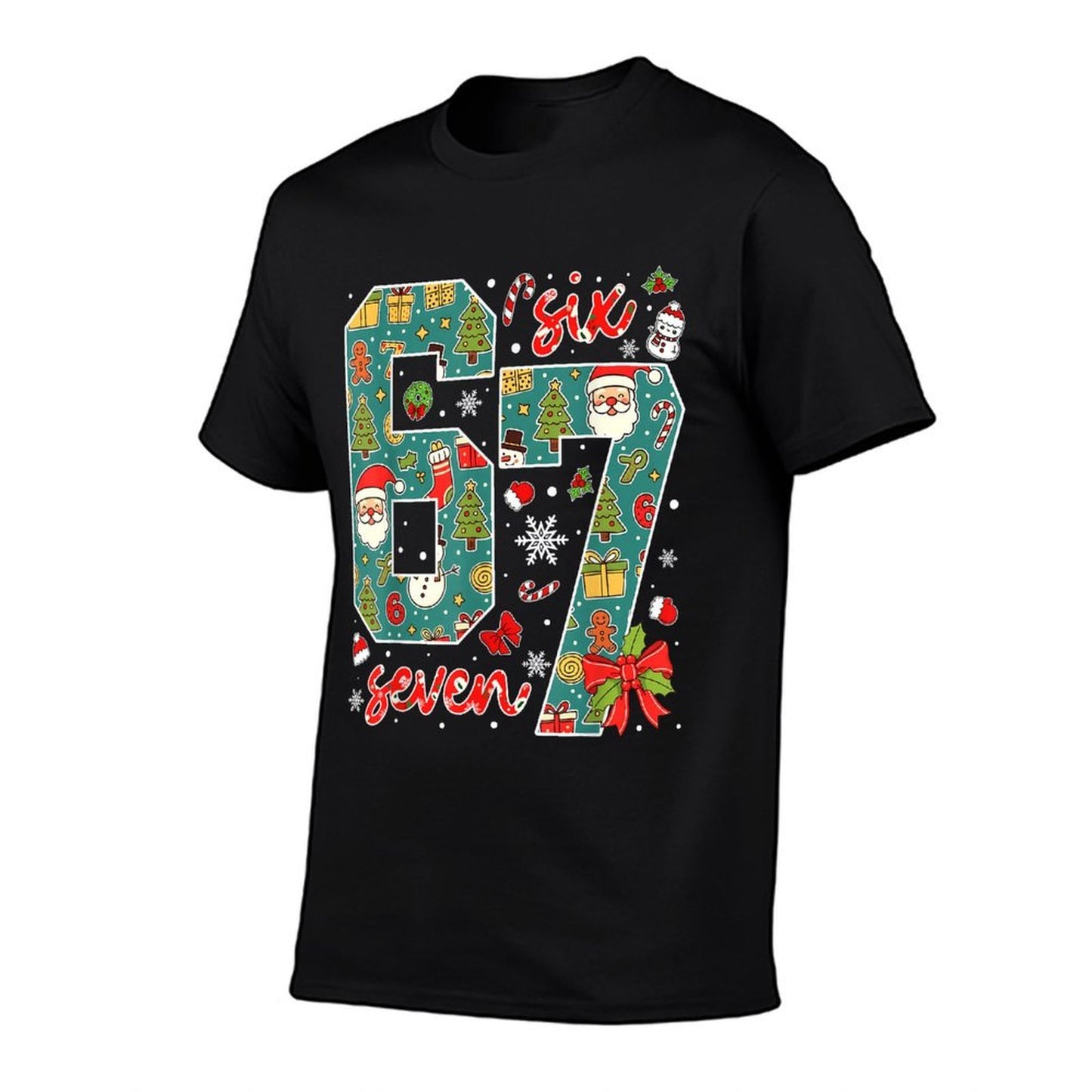 Funny 67 Six Seven Meme Christmas Holidayns Boys Kids  Graphic-printed T-Shirt