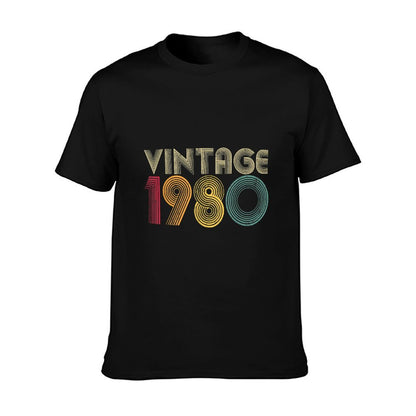 40th Birthday Gift 1980 Vintage Retro Men Women 40 Years Old  Breathable T-Shirt