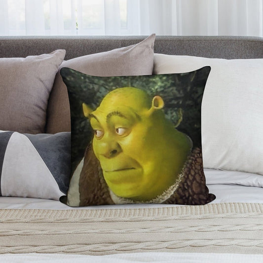 Shrek Face Meme Soft Multiple Sizes Throw Pillow