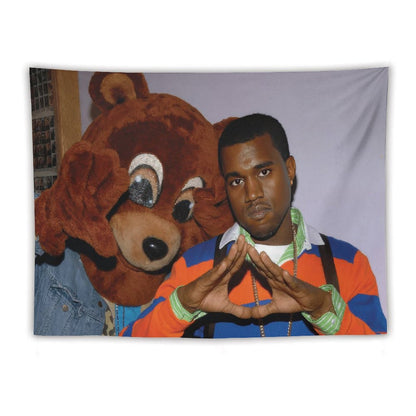Kanye West with Bear Tapestry