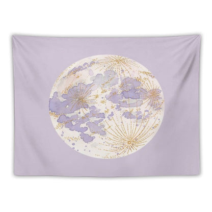 Lavendar Peach Moon Tapestry
