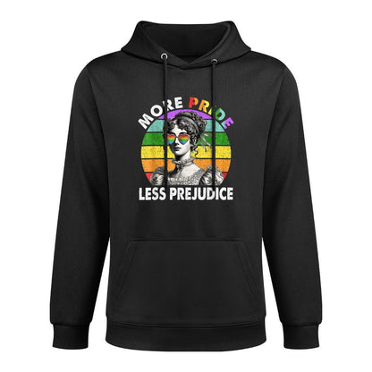 More Pride Less Prejudice Pride Month LGBTQ Gay Lesbian Moisture-Wicking Hoodie