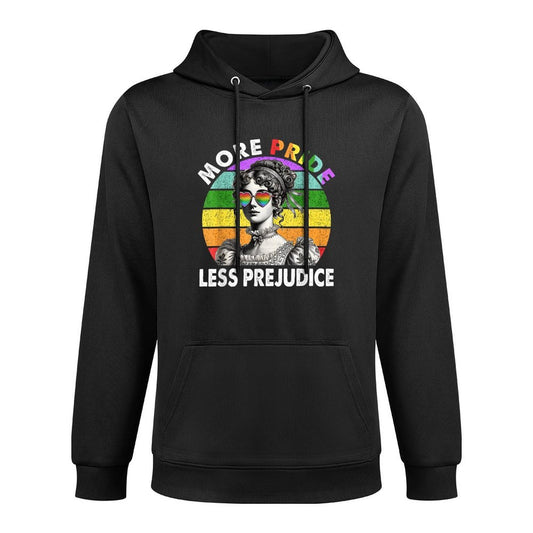 More Pride Less Prejudice Pride Month LGBTQ Gay Lesbian Moisture-Wicking Hoodie