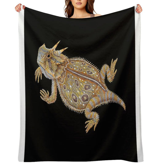 Horned Lizard Throw Blanket