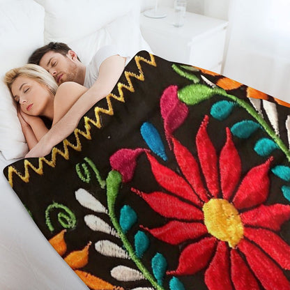 Spanish Flowers Throw Blanket