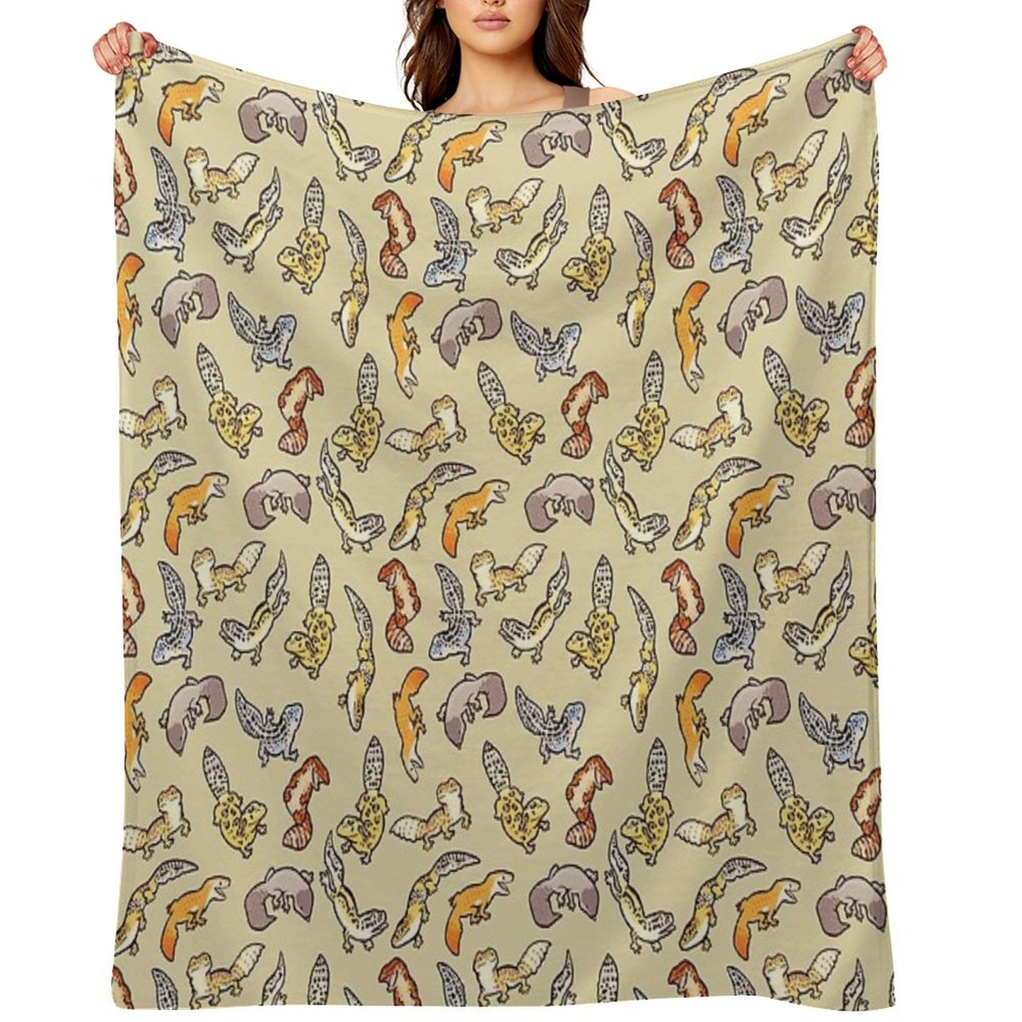 Chub Gecko Babies Throw Blanket