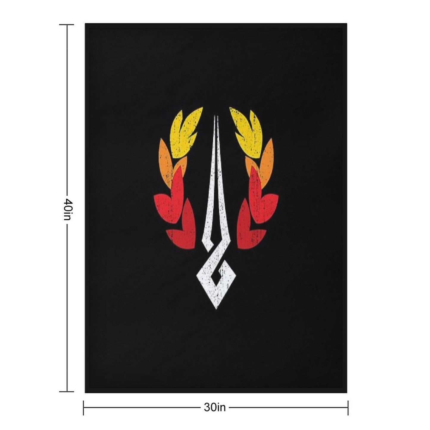 Hades Symbol T-Shirt Throw Blanket
