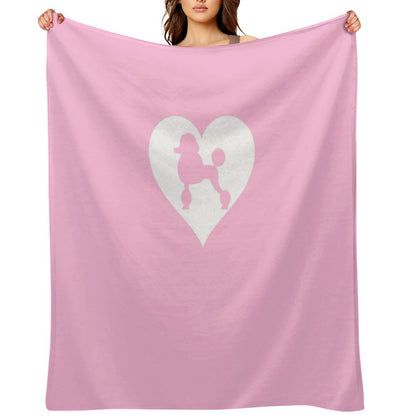 POODLE T SHIRT Throw Blanket