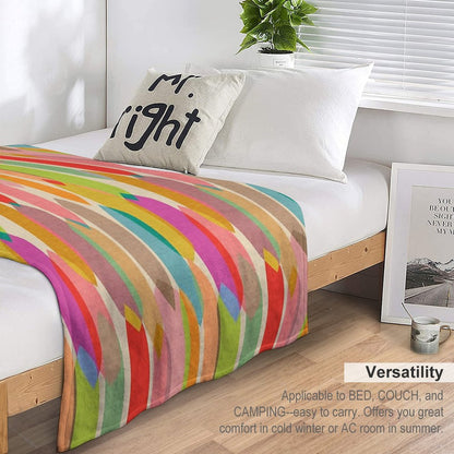 Mid Century Droplets Kaleidoscope Throw Blanket