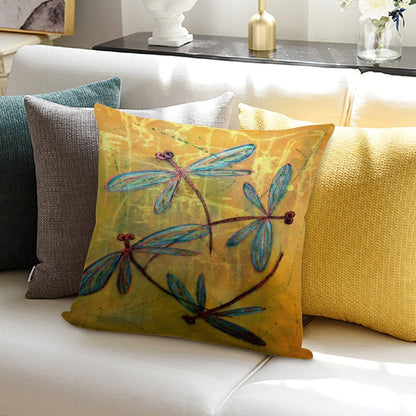 Dragonfly Haze Soft Anti-Pilling Throw Pillow