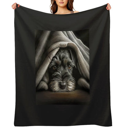 Cute Mini Schnauzer Throw Blanket