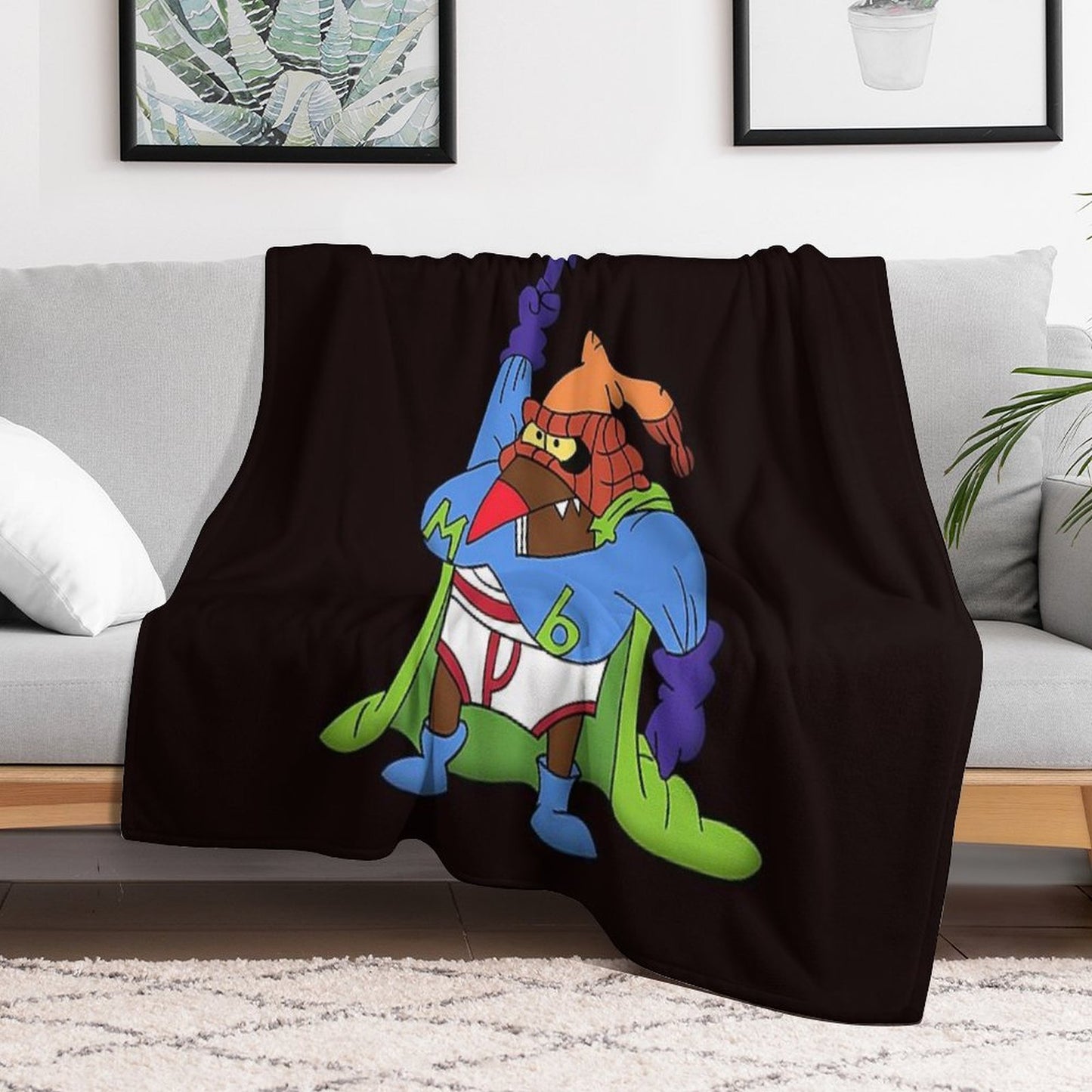 Muscular Beaver Throw Blanket