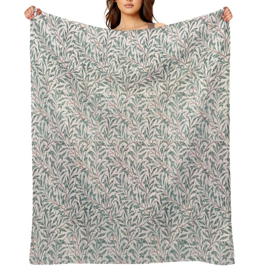 William Morris Pattern - Flowers & Leaves Throw Blanket