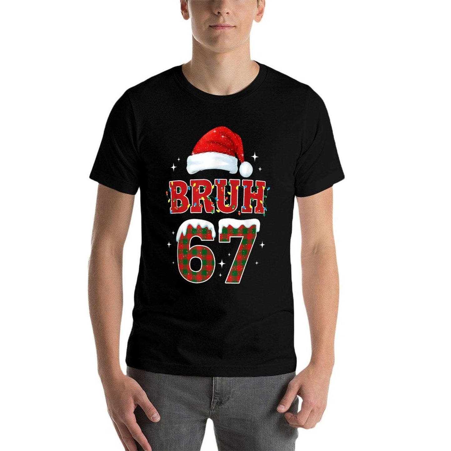 Funny Bruh 67 Meme Chrismtas Xmas Pajama Men Women Kids  Fade-proof Color T-Shirt