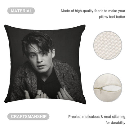 Kit Connor Linen Throw Pillow Cover