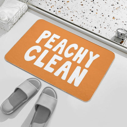 Peachy Clean - Funny Saying Bath Mat