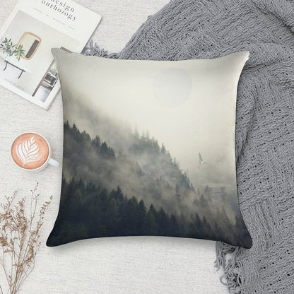 Forest Moon Soft Decorative Cover Throw Pillow