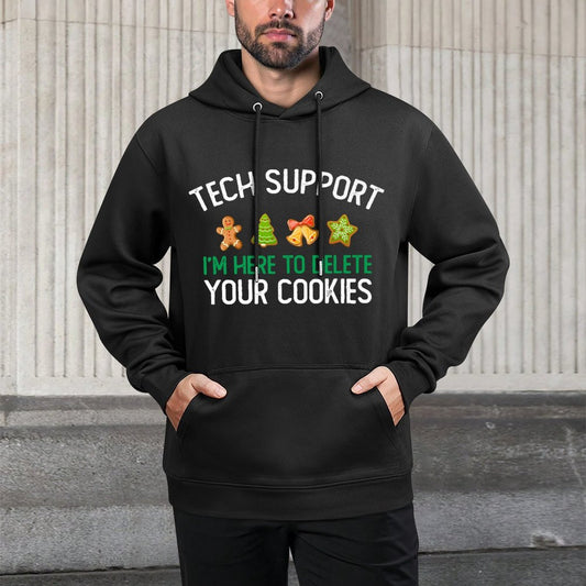 Tech Support Im Here To Delete Your Cookies Christmas Premium Machine Washable Hoodie