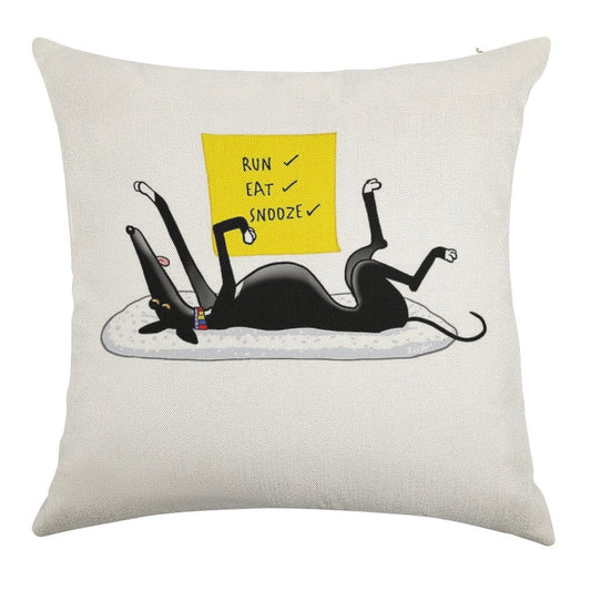 Snoozin' Linen Throw Pillow Cover