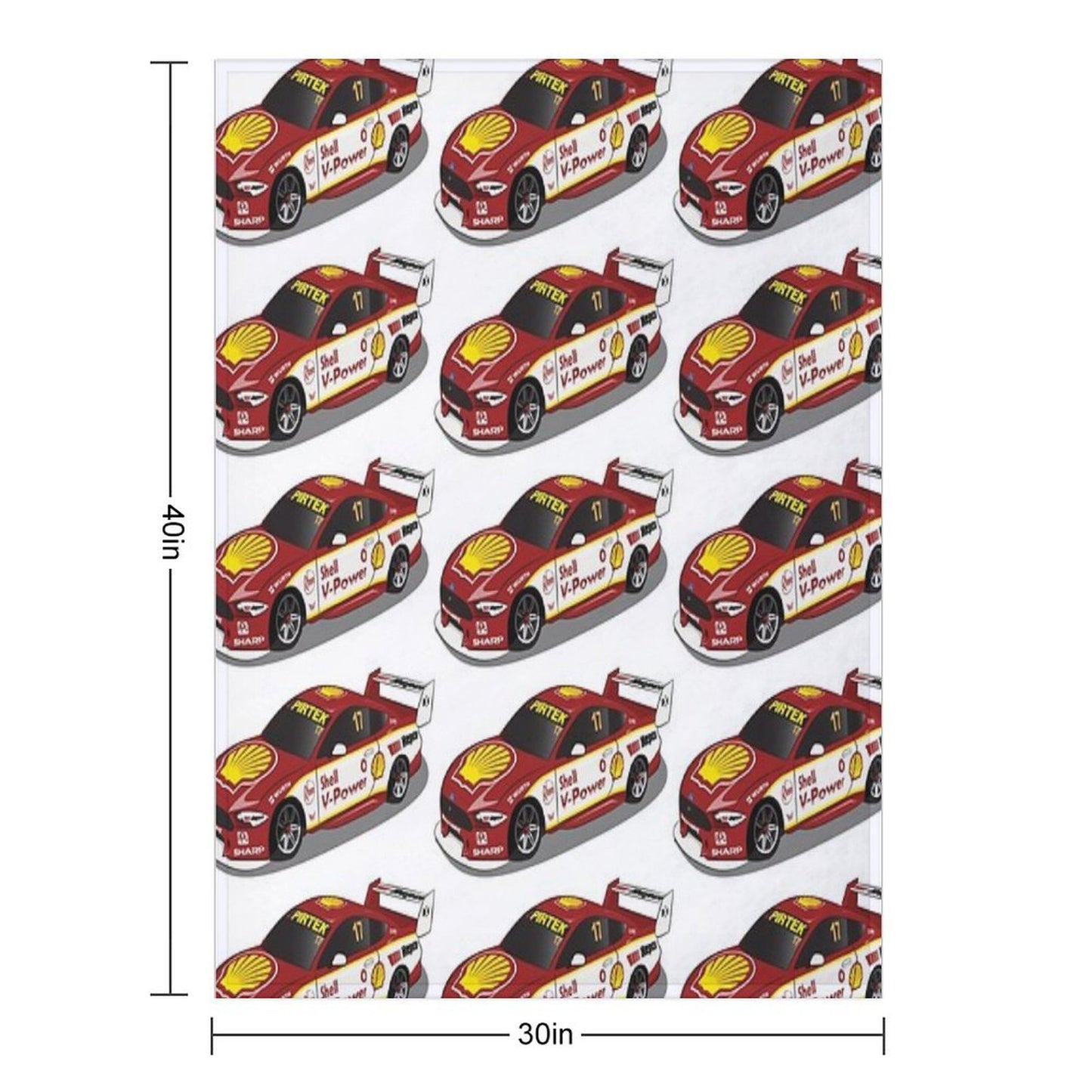 Scott McLaughlin 17 Ford Mustang 2019 Throw Blanket