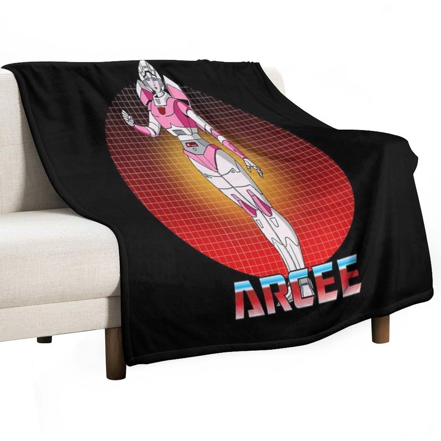 Arcee Autobot Transformer G1 Throw Blanket