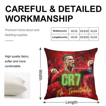 CR7 Linen Throw Pillow Cover