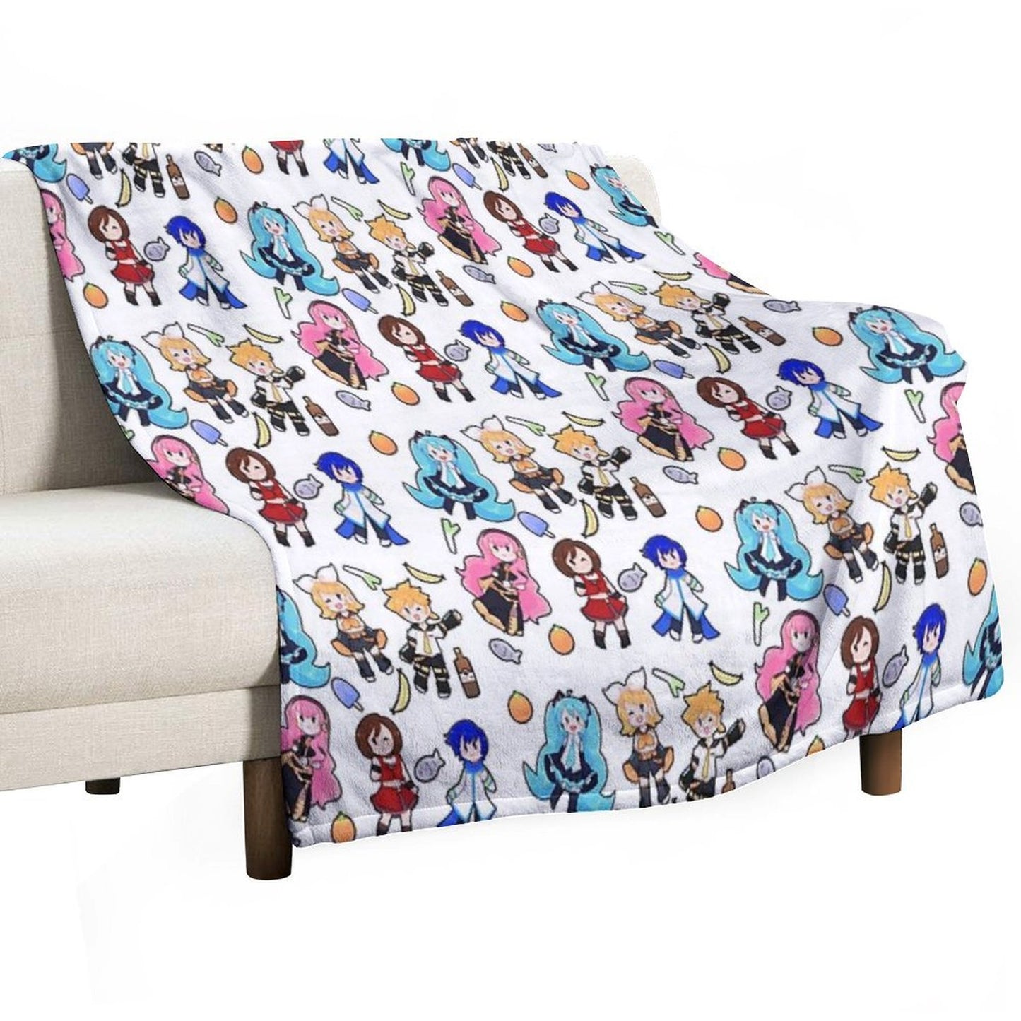Vocaloid Chibi Chaos! Throw Blanket