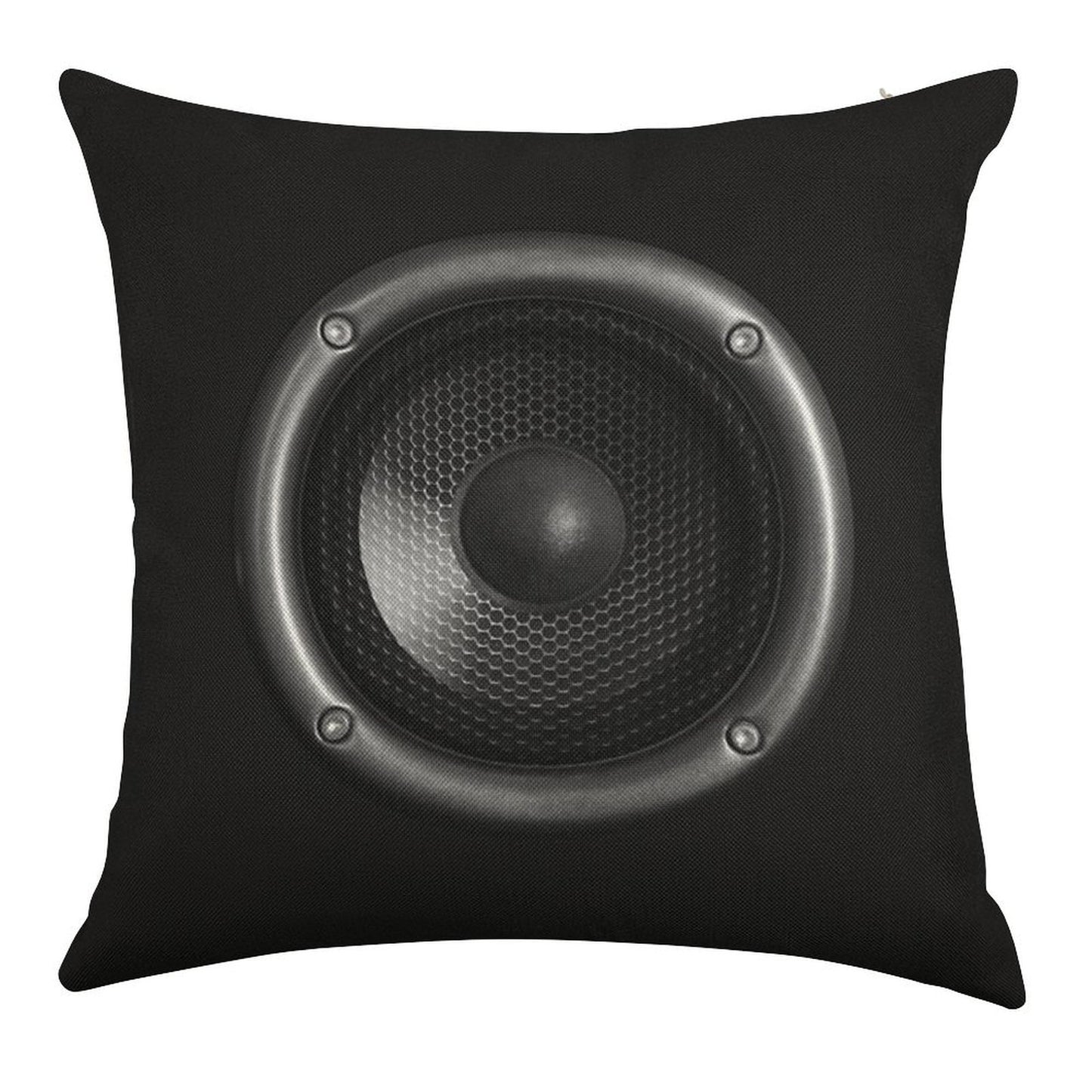 Music Speaker Linen Throw Pillow Cover