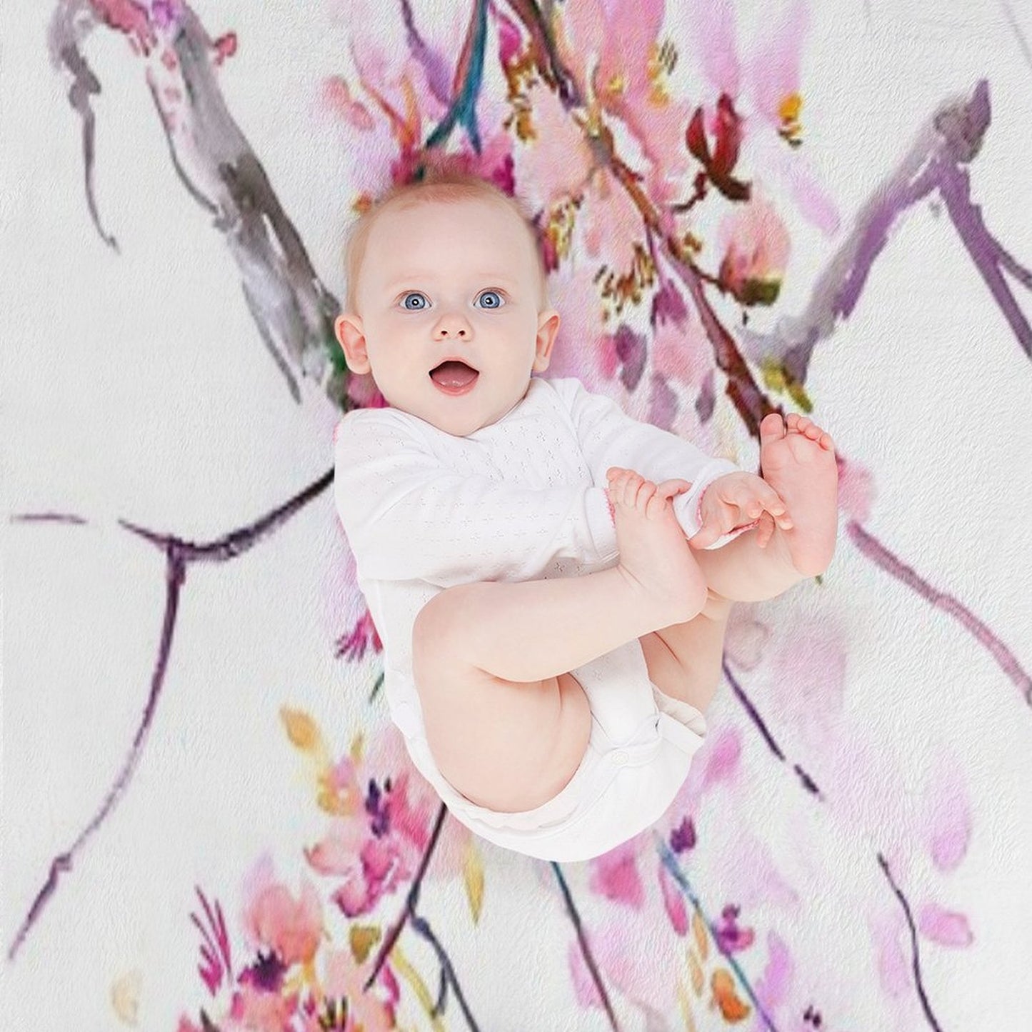 Cherry Blossom Throw Blanket