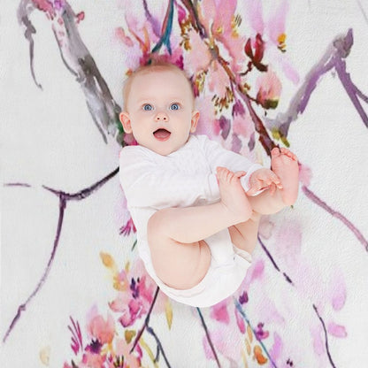 Cherry Blossom Throw Blanket