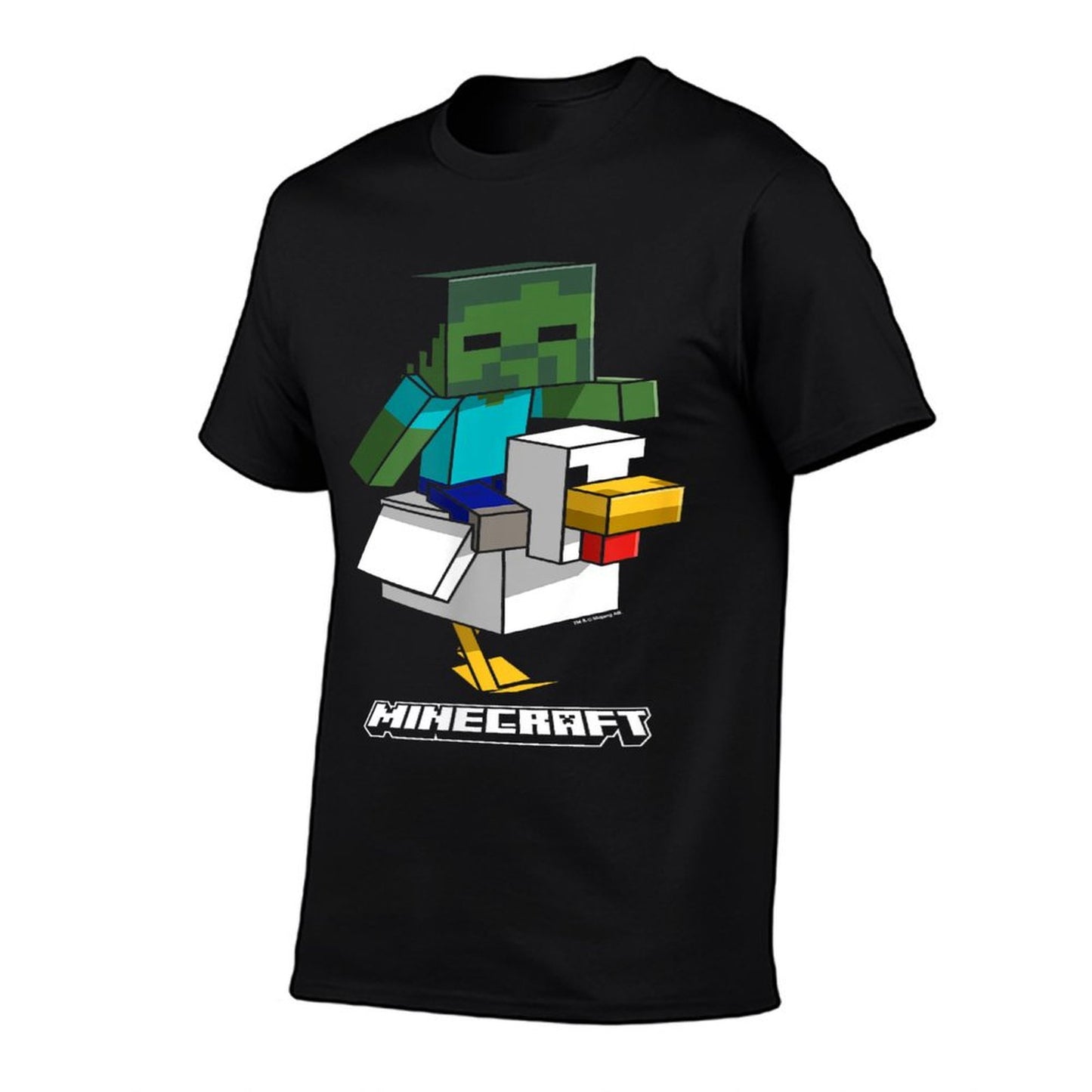 Minecraft Chicken Jockey Aiming To Attack T-Shirt