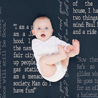 Outsiders Word Cloud - Stay Gold Ponyboy Throw Blanket