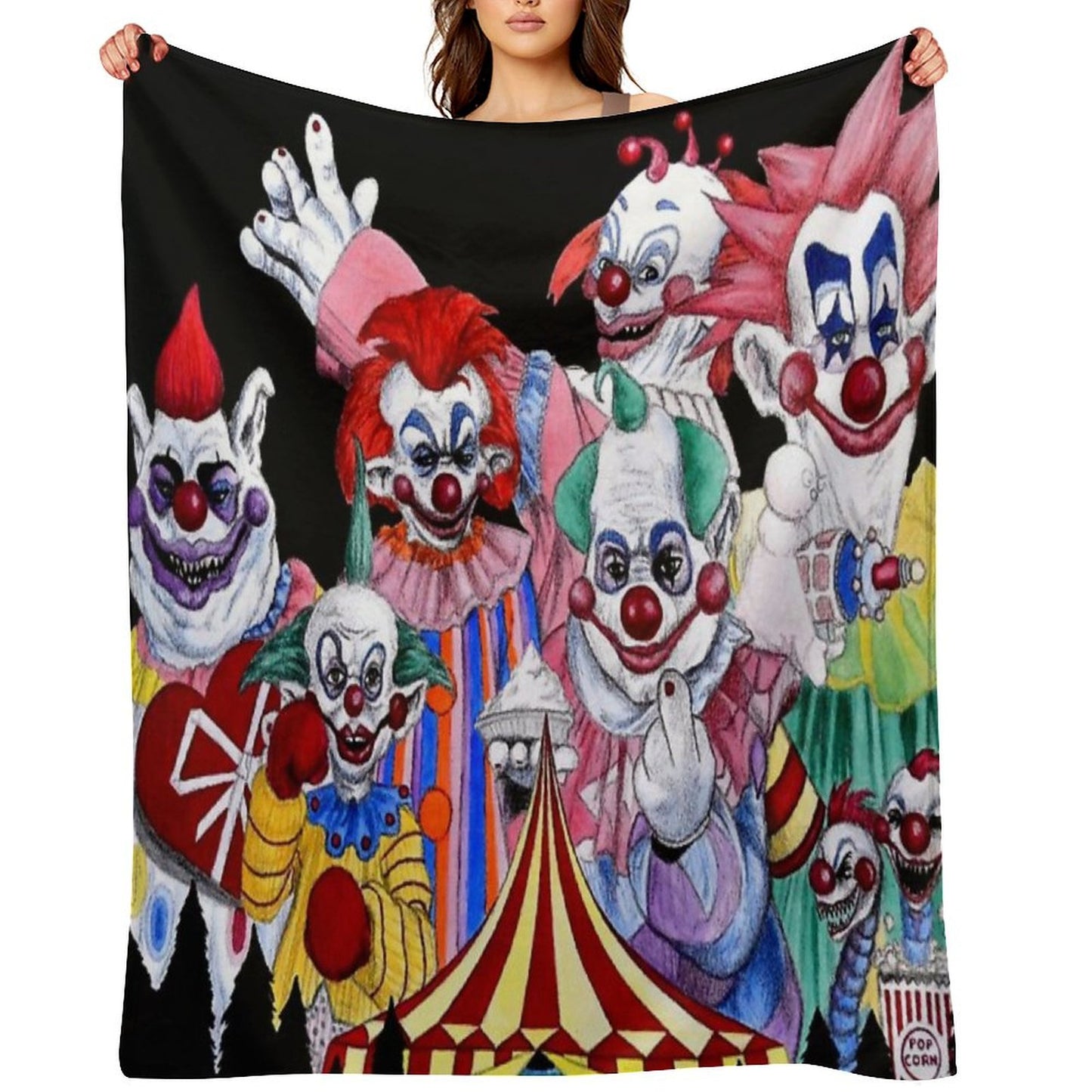 Killer Klowns From Outer Space! Throw Blanket