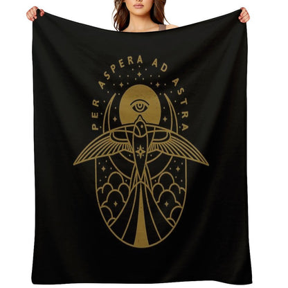 Per Aspera Ad Astra Throw Blanket