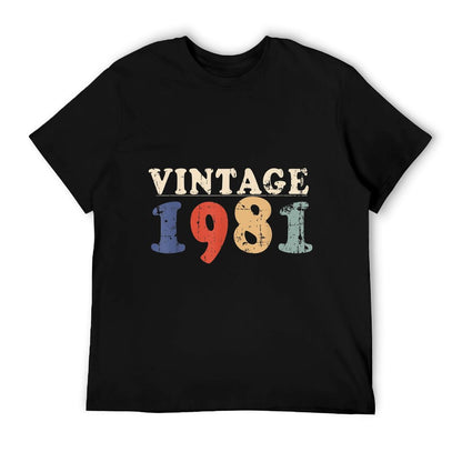 1981 40th Birthday Gift Vintage Retro Men Women 40 Years Old  Durable T-Shirt