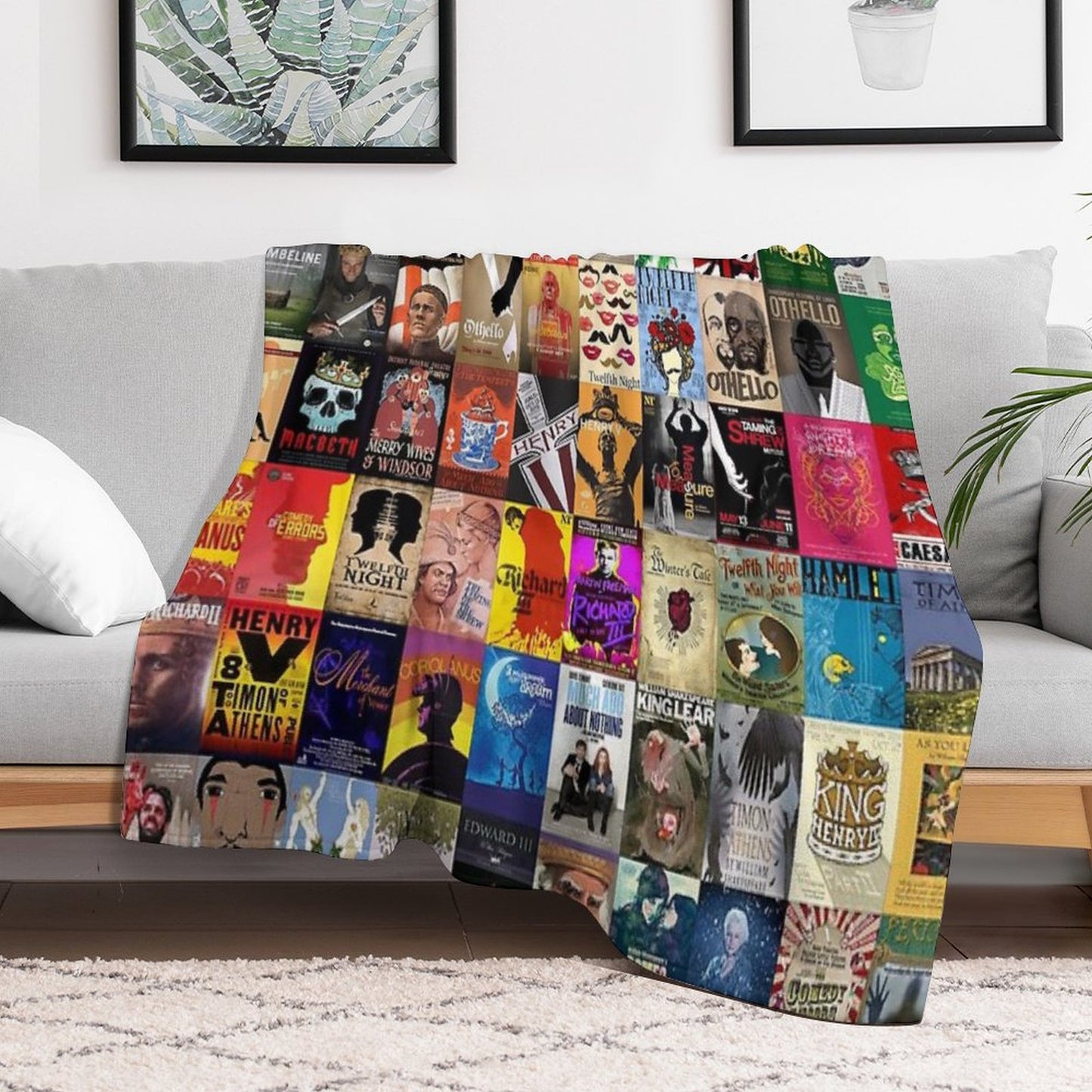 Shakespeare Plays Throw Blanket